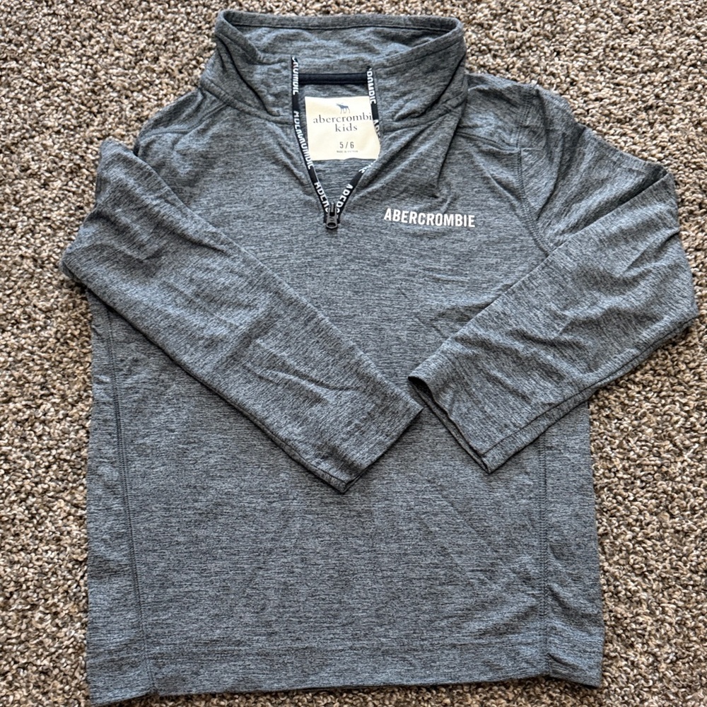 Abercrombie Kids Heather Gray Quarter-Zip